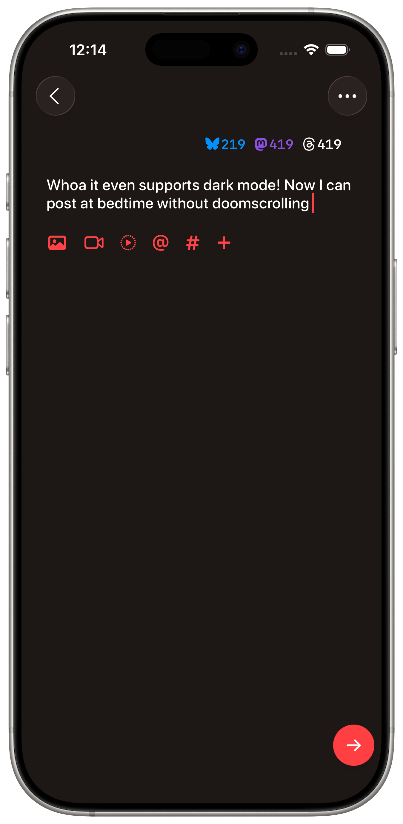 Croissant in dark mode